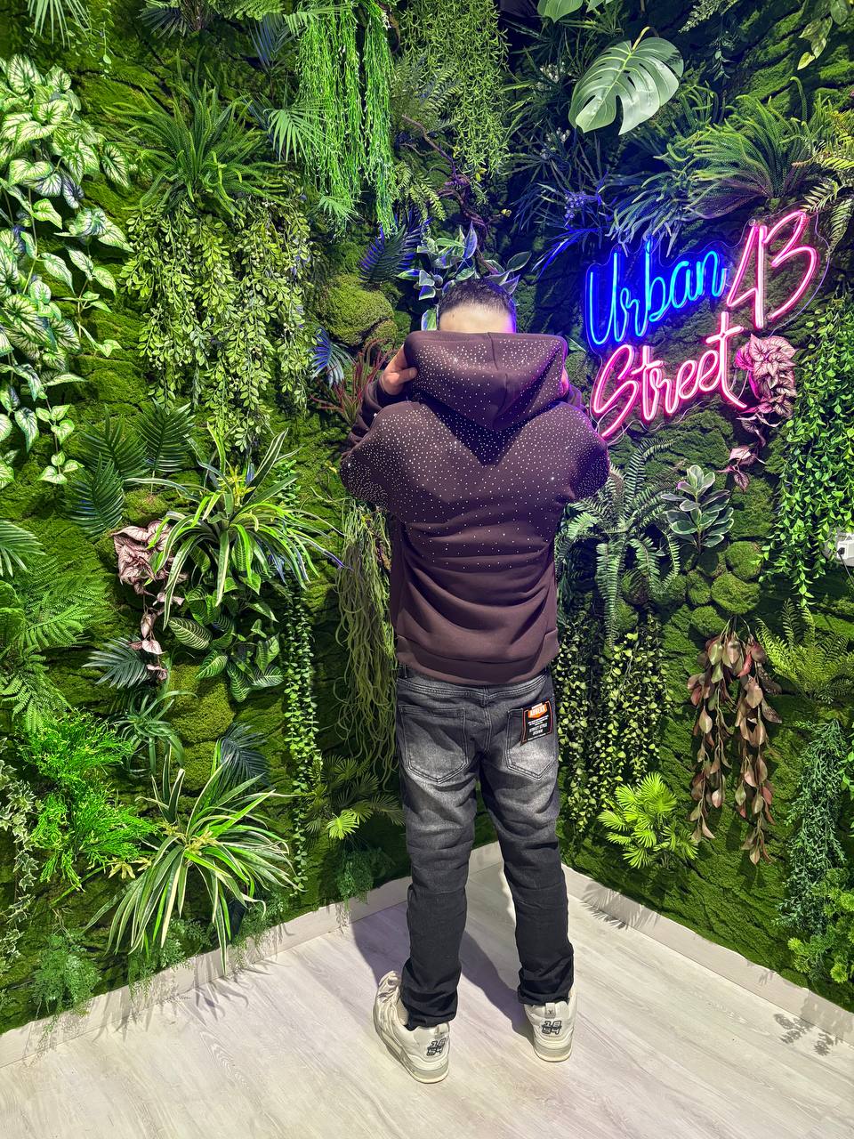 FELPA CON ZIPP STRASS E DIAMANTI