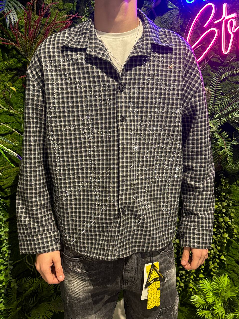 CAMICIA BRILLANTINATA