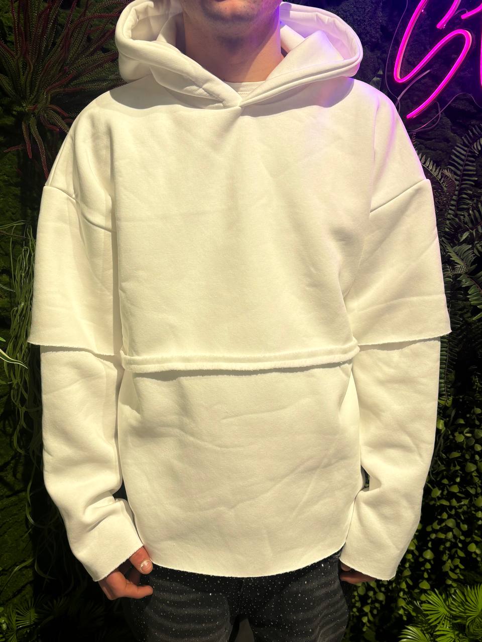 FELPA TAGLIATA CIANOTIC BIANCA