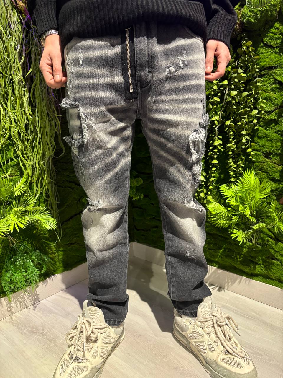 JEANS PSALMS STRAPPI LATERALI