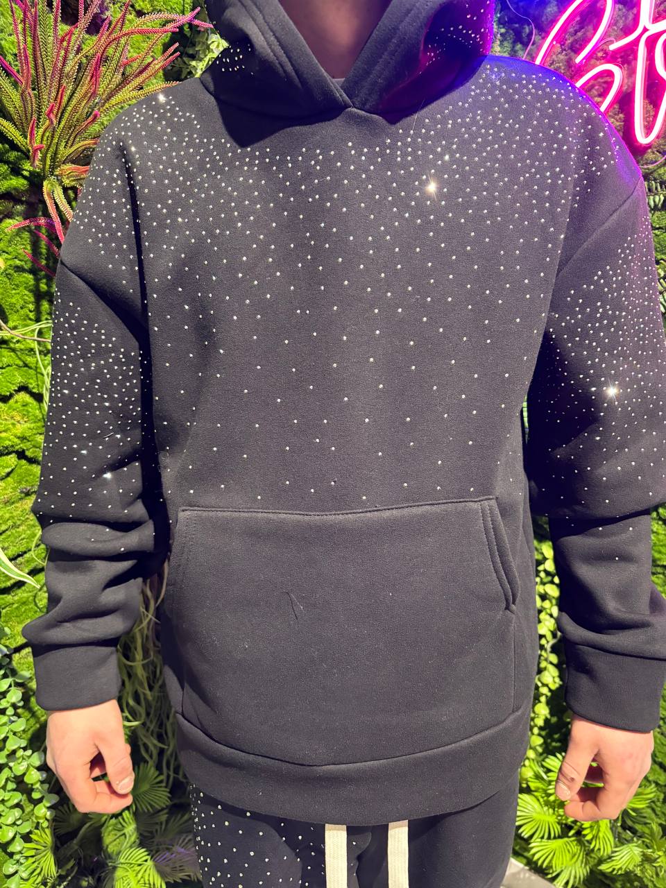 FELPA TUTTA BRILLANTINATA