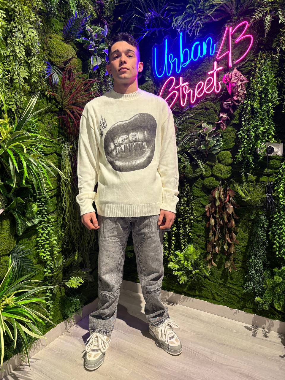 MAGLIONE LABBRA BIANCO