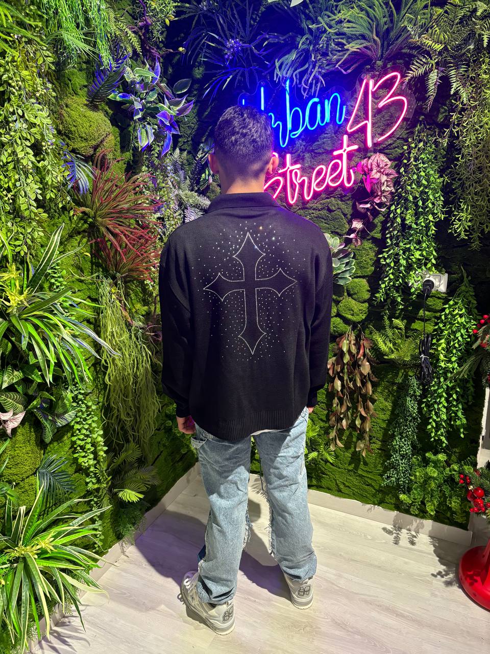 MAGLIONE ZIP CROCE DIETRO