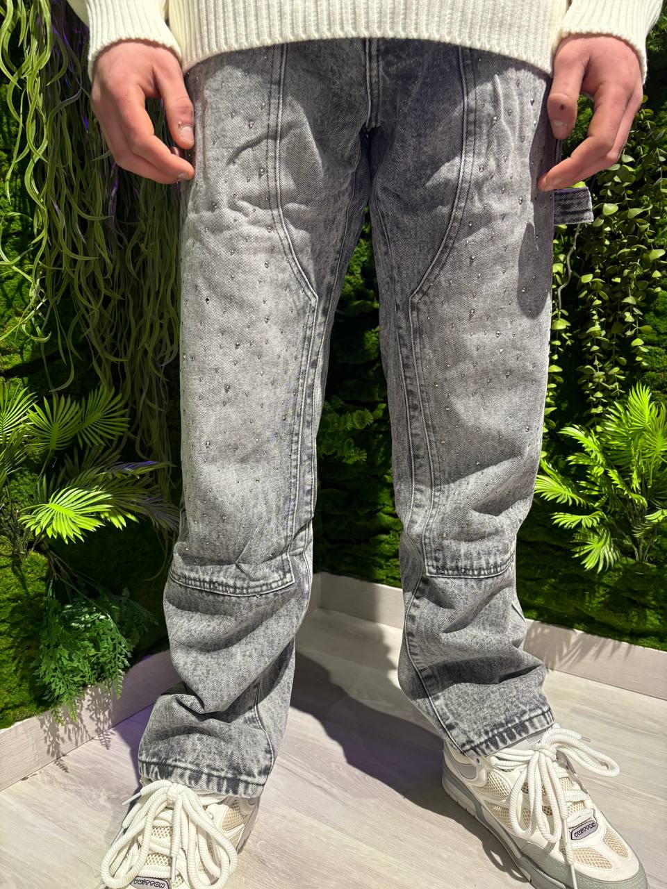 JEANS CARPENTER BRILLANTINATO GRIGIO