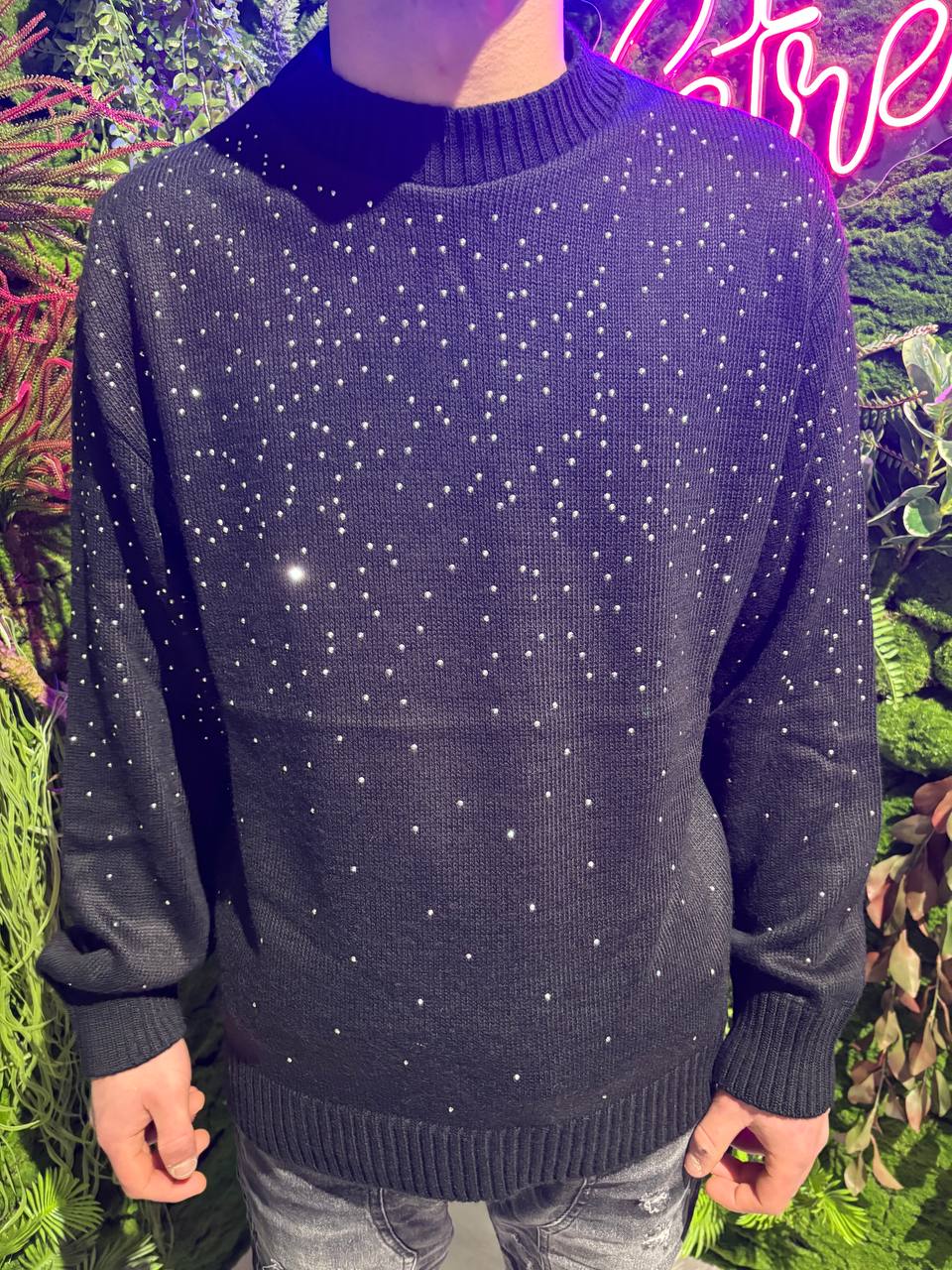 MAGLIONE TUTTO BRILLANTINATO