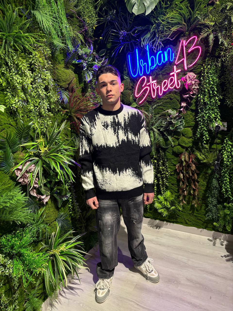 MAGLIONE BIANCO E NERO