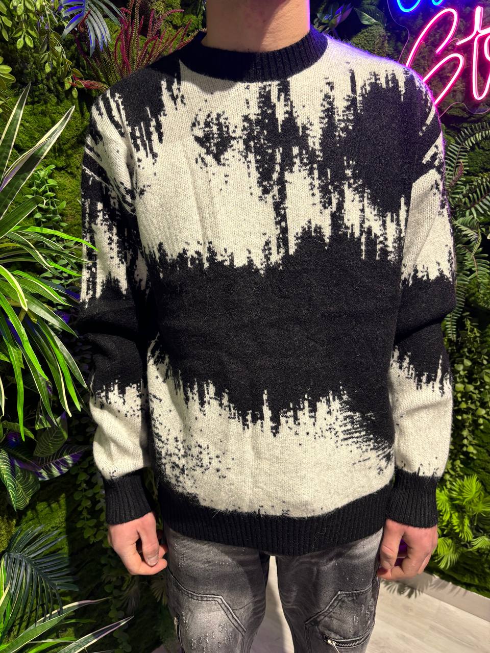 MAGLIONE BIANCO E NERO