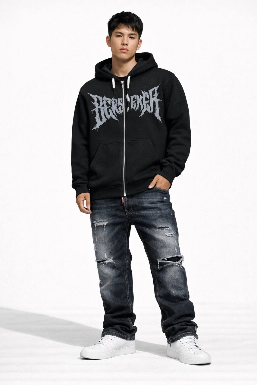 FELPA CON ZIP BERSEKER