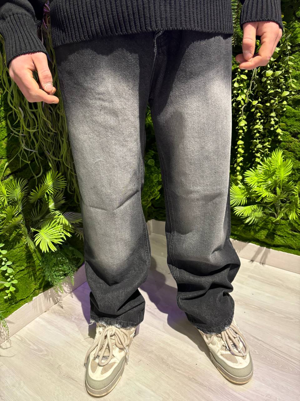 JEANS NERO SFUMATO
