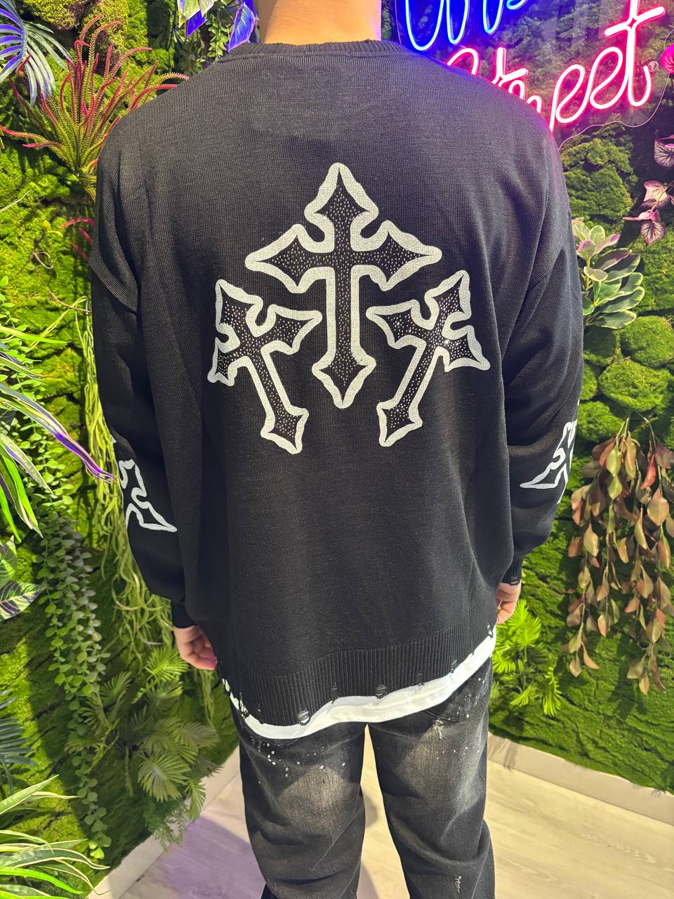 MAGLIONE CIANOTIC CROCI BRILL