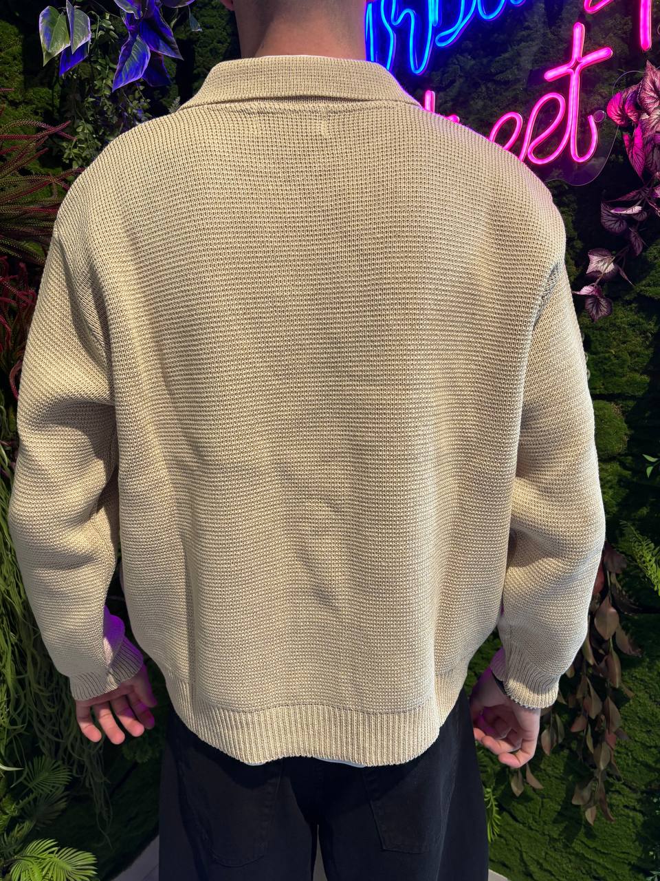 MAGLIONE CON ZIP CORDA