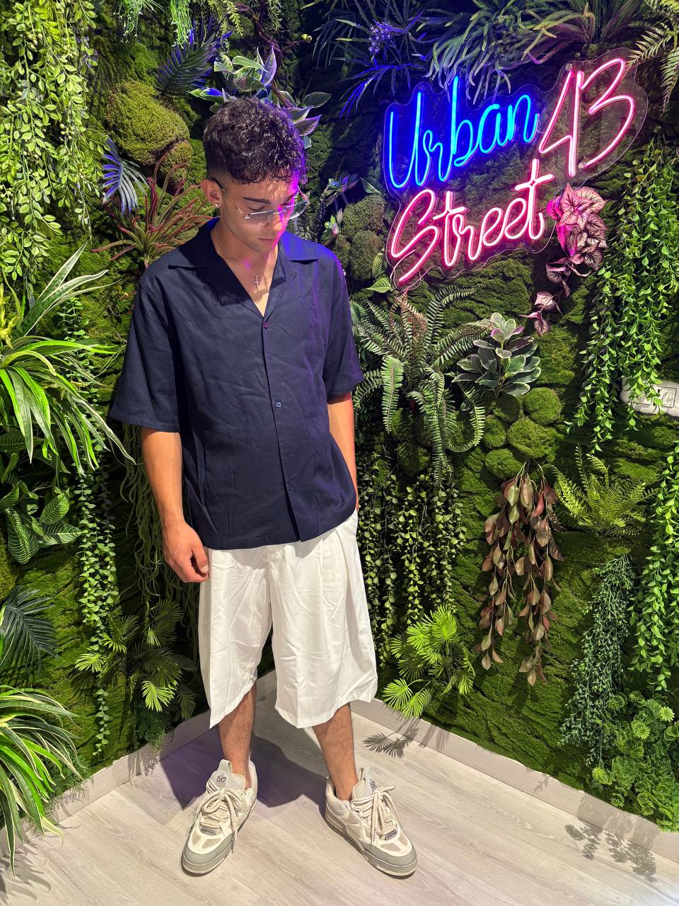 CAMICIA DI LINO BLU