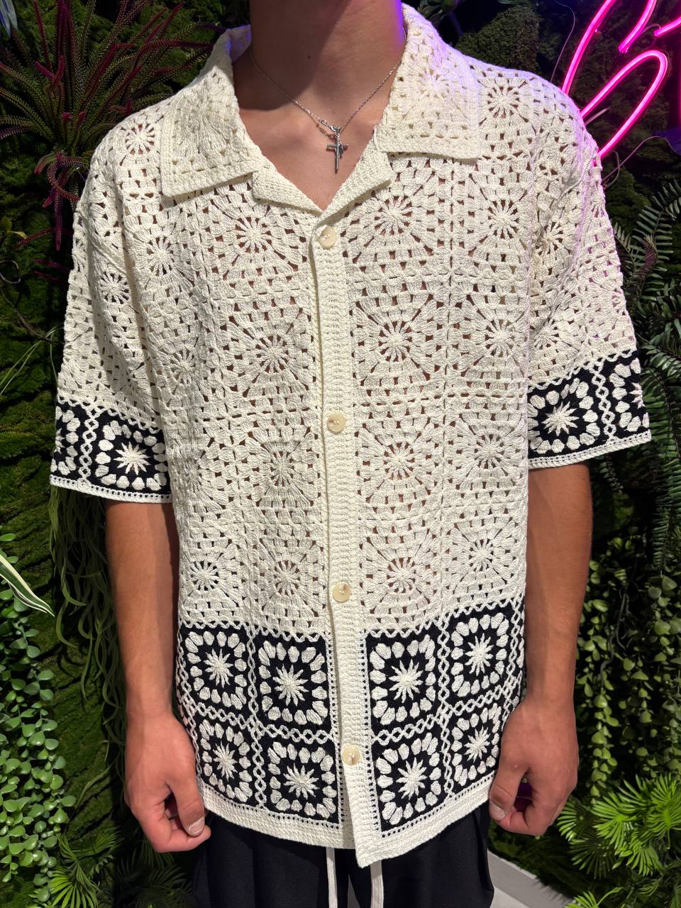 CAMICIA TRAFORATA FLOREALE